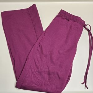 Grey's Anatomy scrub bottoms small tall - wine